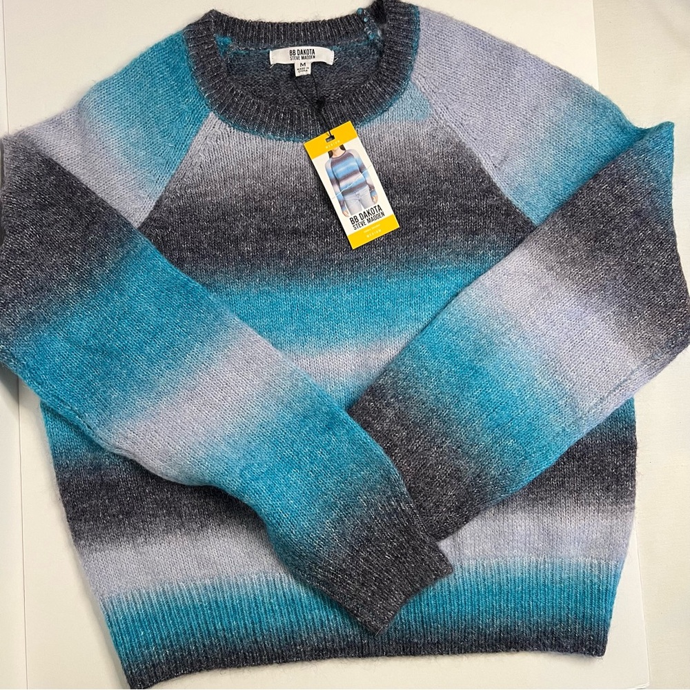 Steve Madden Sweater  BB Dakota NWT blue and grey ombre Junior's medium